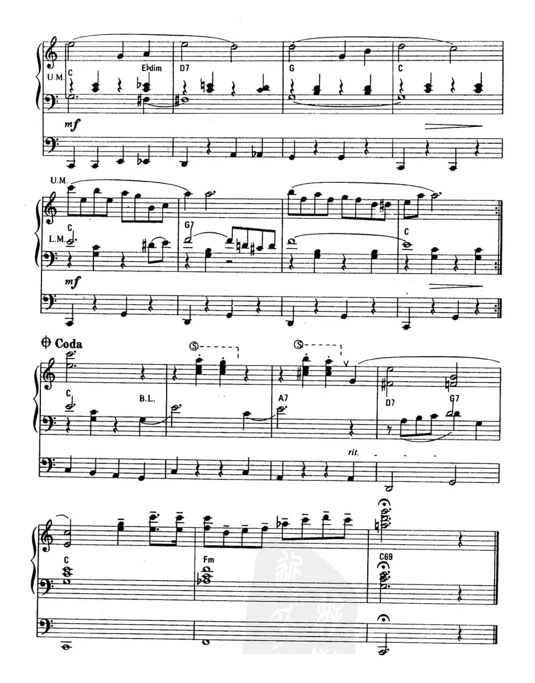 夏威夷的婚礼之歌（双排键电子琴）