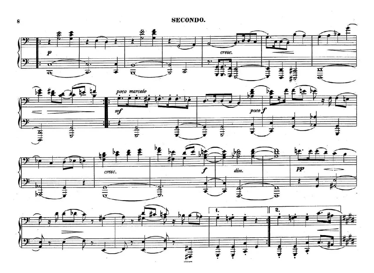 Zwolf Original-Compositionen fur Pianoforte zu 4 Handen Op.57（12首四手联弹小品·3）