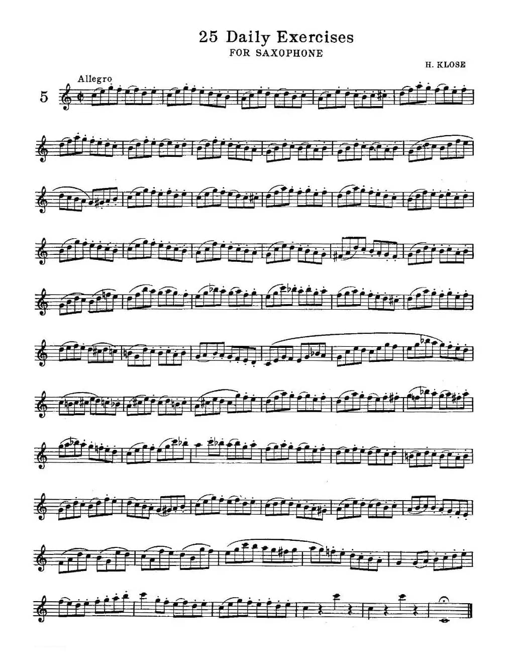 klose - 25首萨克斯练习曲（5）