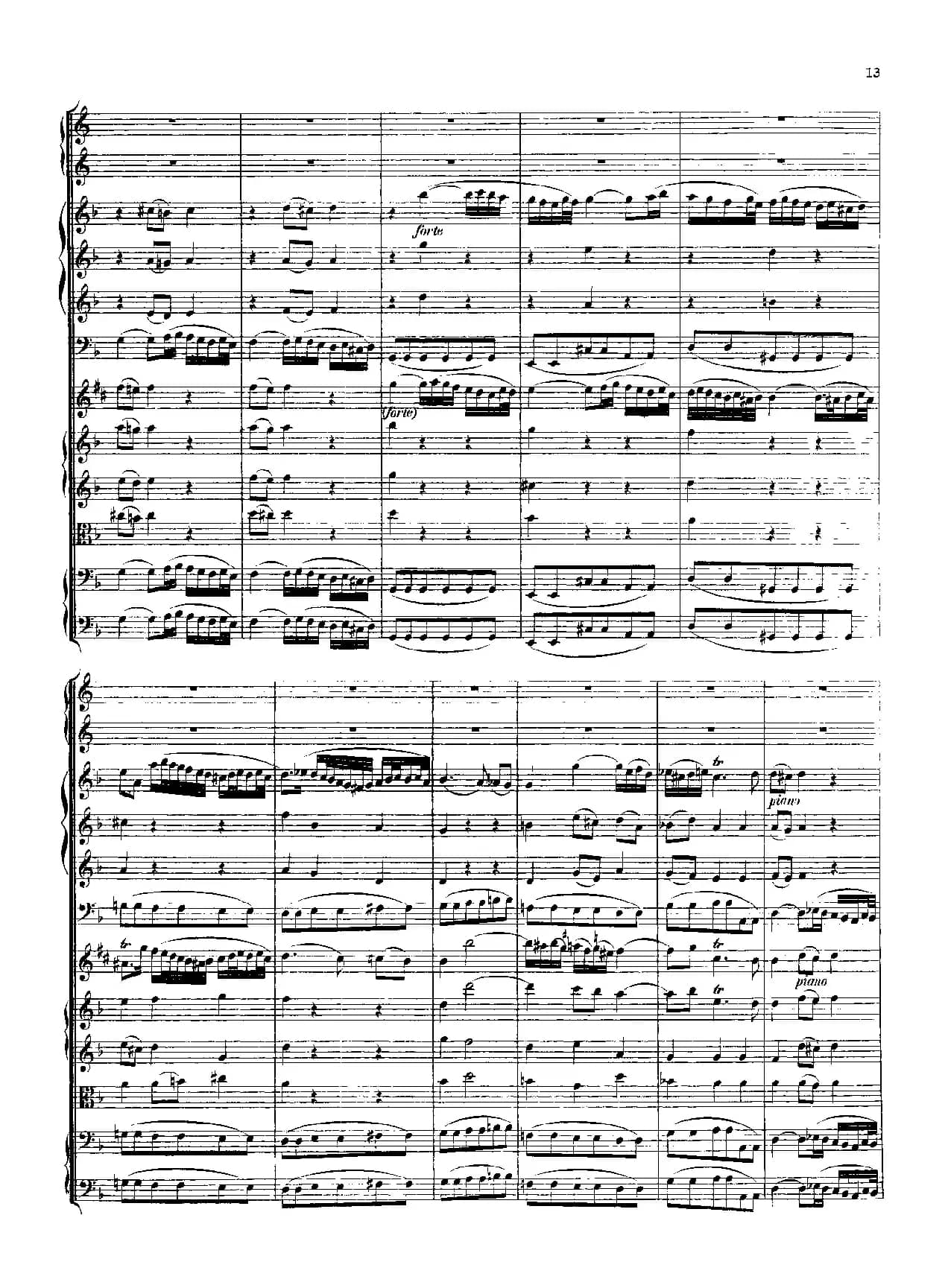 勃兰登堡第一协奏曲（弦乐合奏总谱）