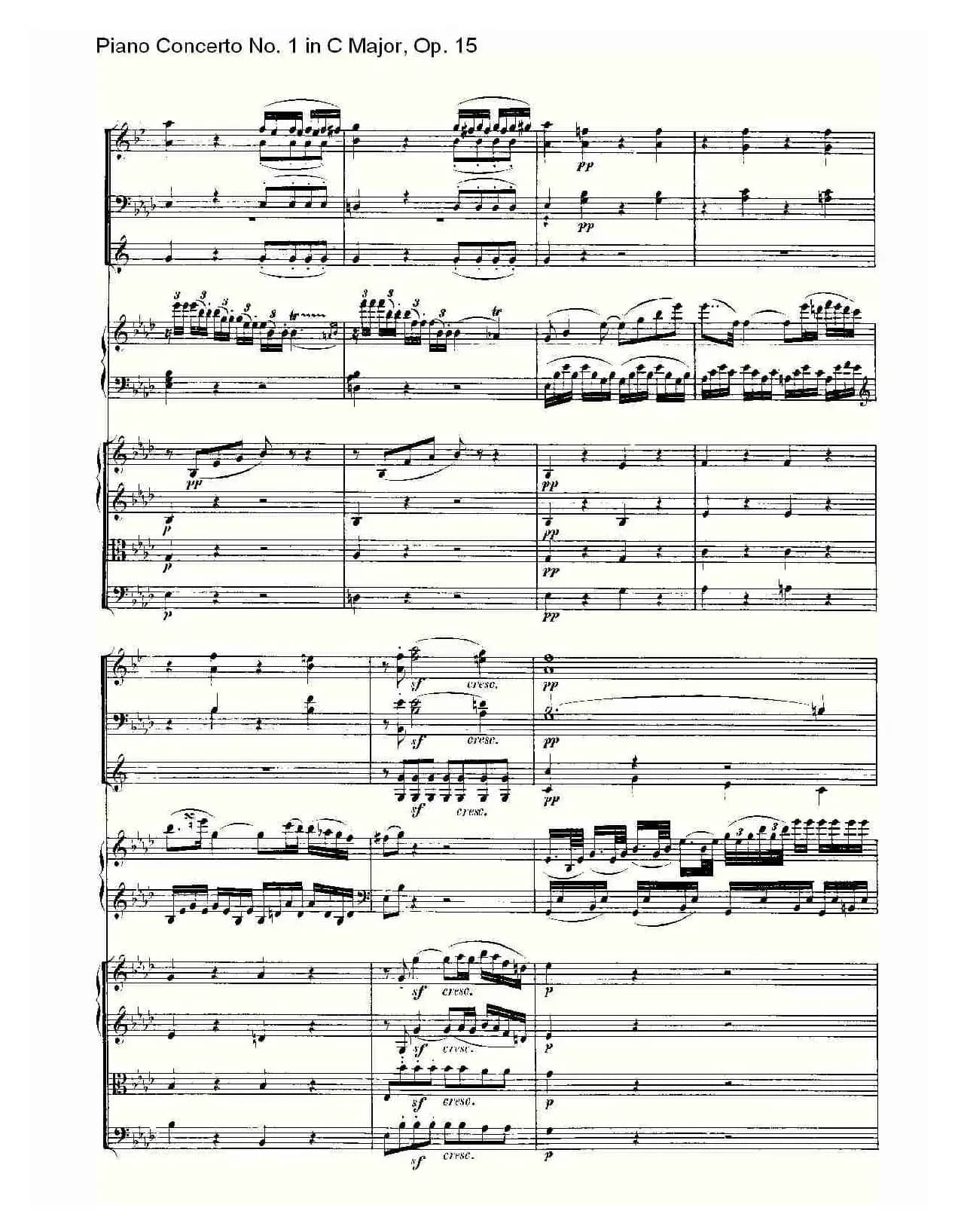 C大调钢琴第一协奏曲 Op.15 第二乐章