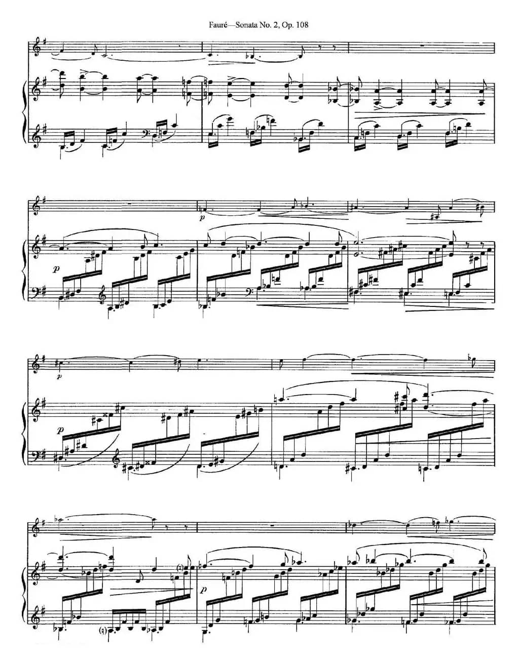 Violin Sonata No.2 Op.108（小提琴+钢琴伴奏）