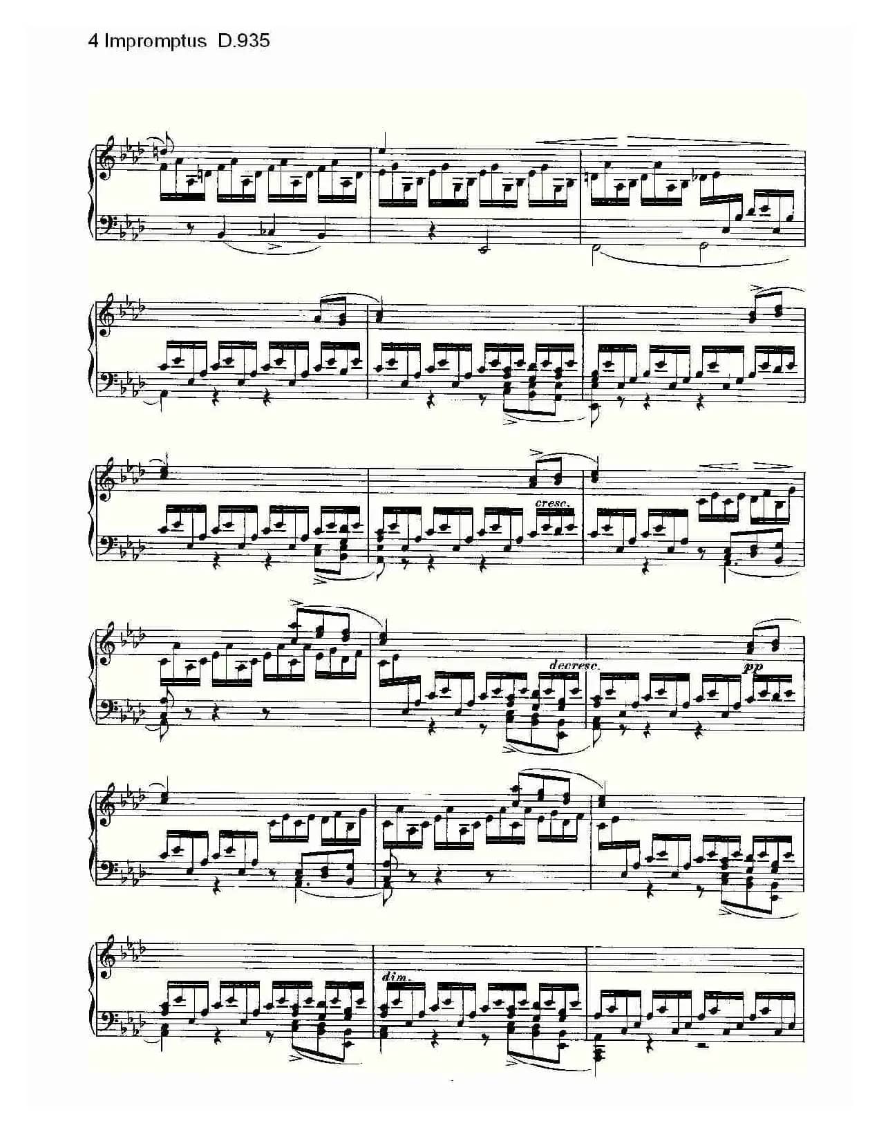 4 Impromptus D.935（4人即兴演奏D.935）