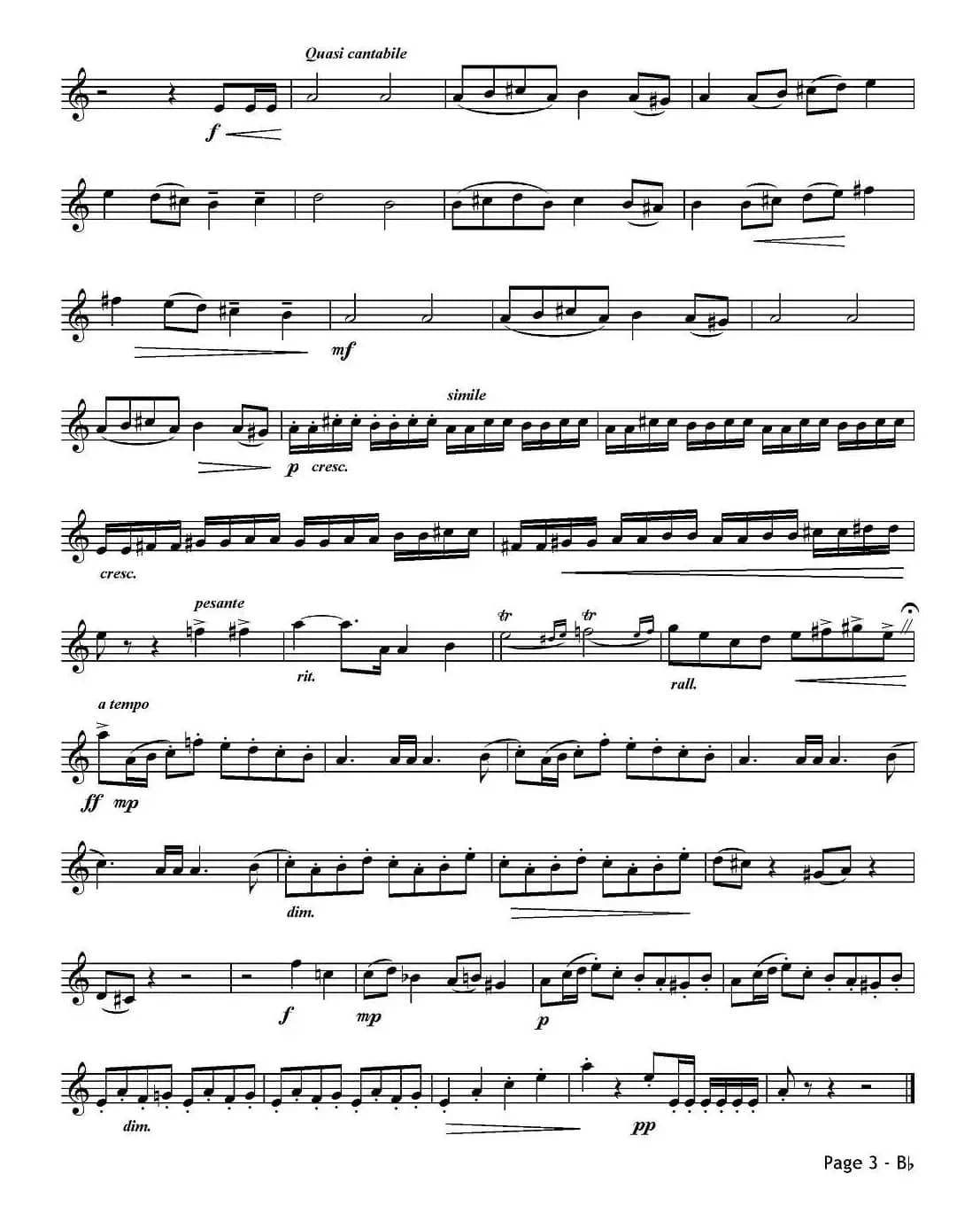 Concert Etude （音乐会练习曲、Bb调）（小号）