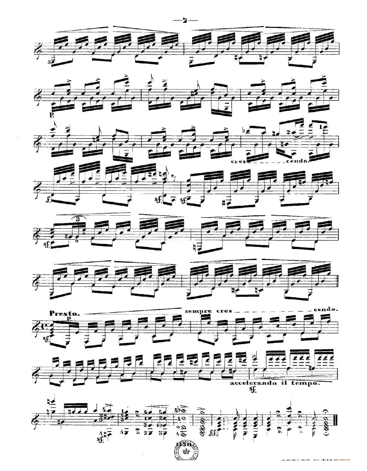 ​梅尔兹-—韦伯主题变奏随想曲 Op.50（古典吉他）