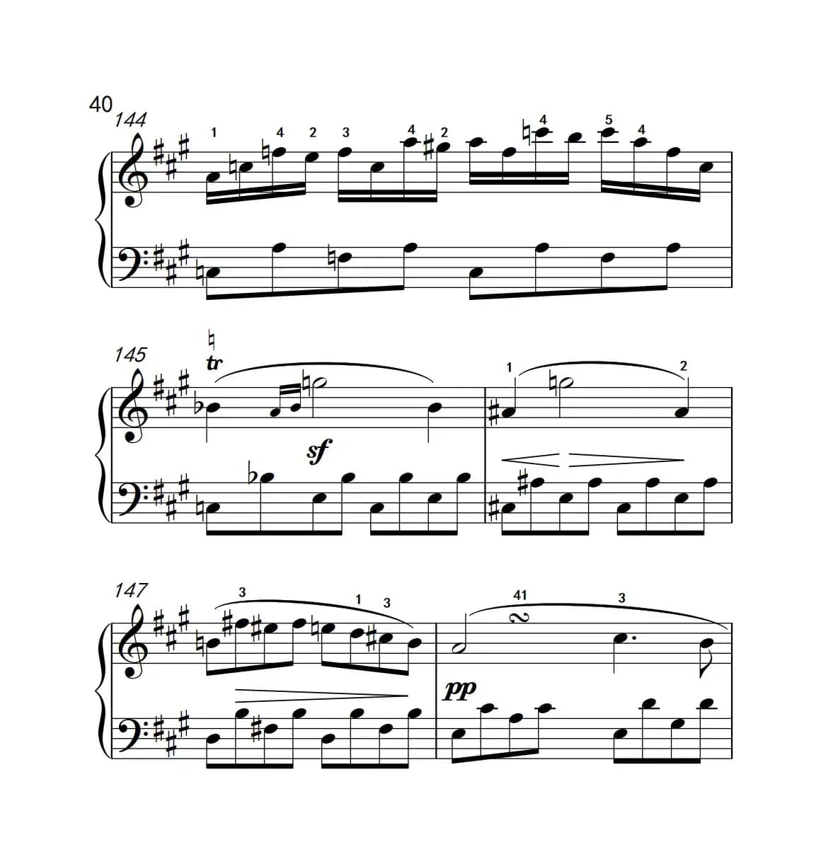 奏鸣曲 Opus 2 Nr.2 第四乐章（贝多芬奏鸣曲集 1）