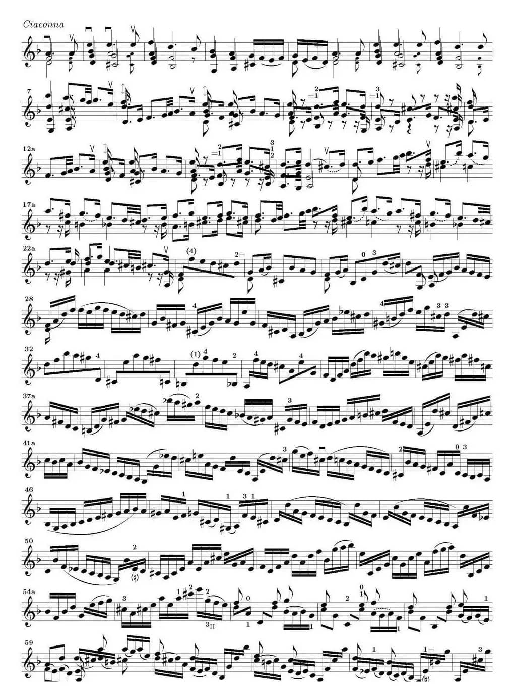 Bach Sonata BWV1004（无伴奏小提琴组曲）