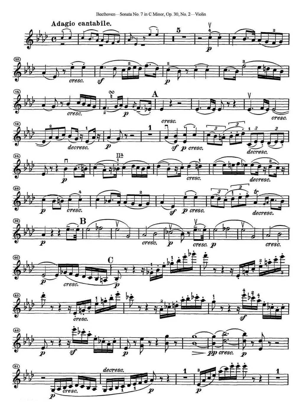 Violin Sonata No.7 in C Minor Op.30 No.2