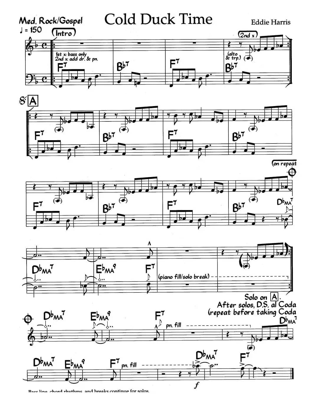 Cold Duck Time（爵士钢琴曲）