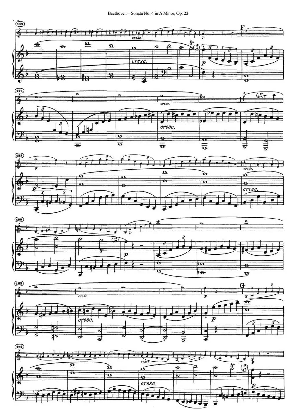 Violin Sonata No.4 in A Minor Op.23（小提琴+钢琴伴奏）