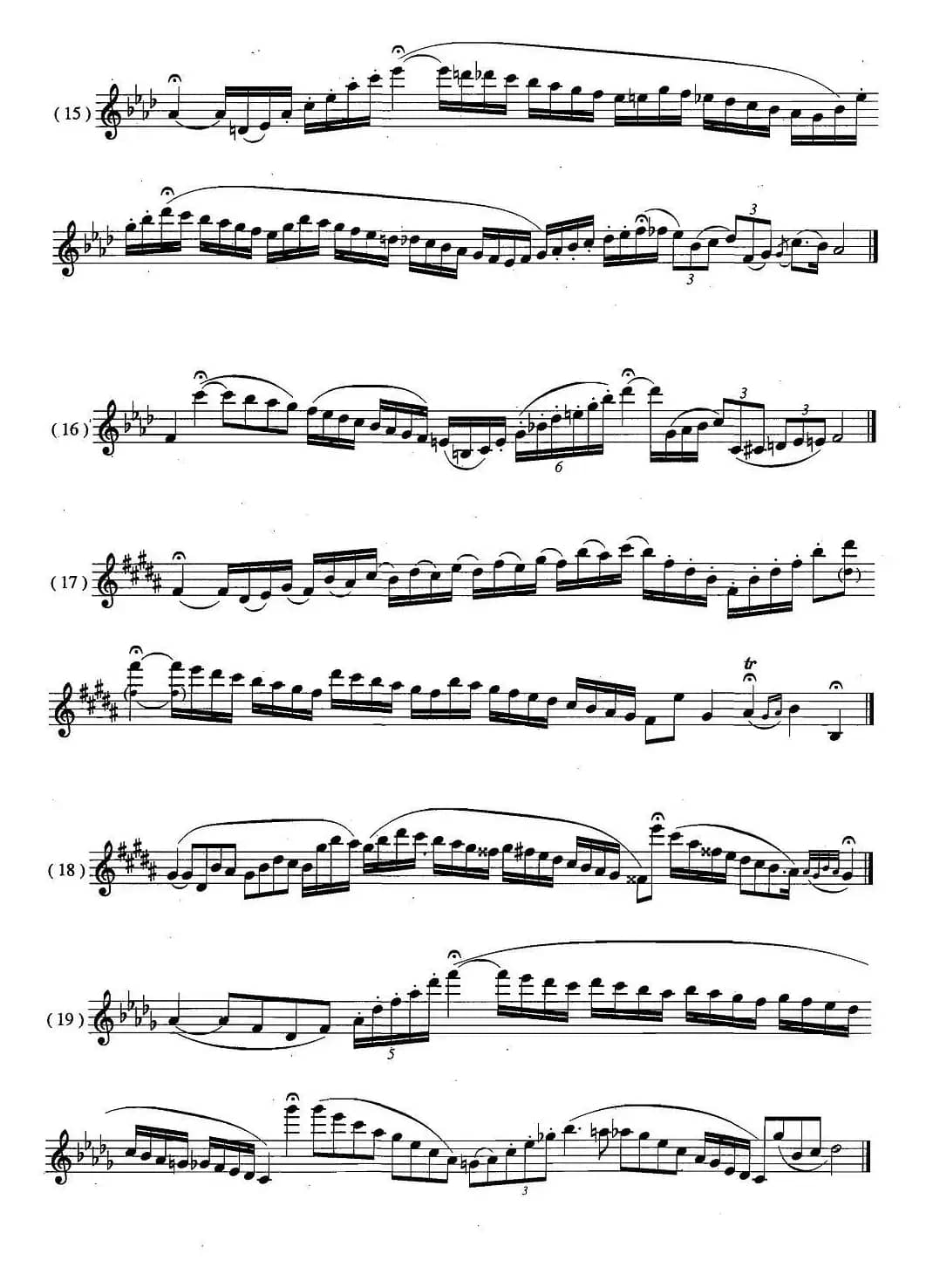 萨克斯练习曲合集（5—26）华彩乐段练习24条