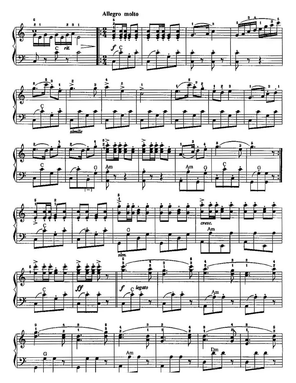 中国民歌手风琴曲集：60、渔舟唱晚