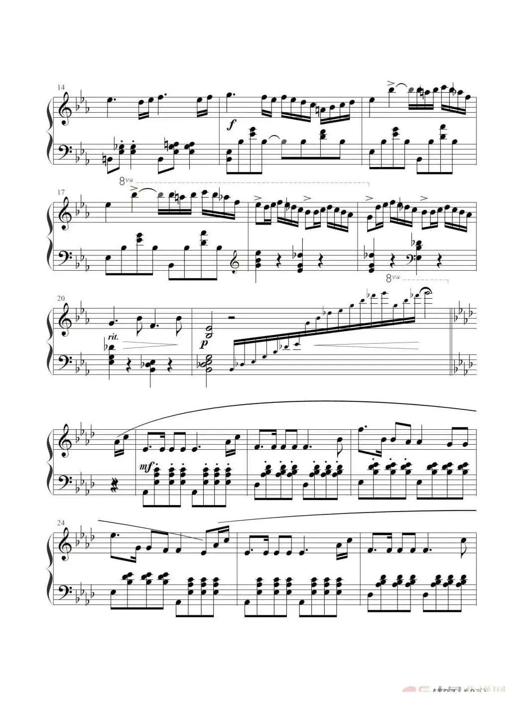 小马车夫（钢琴五线谱）