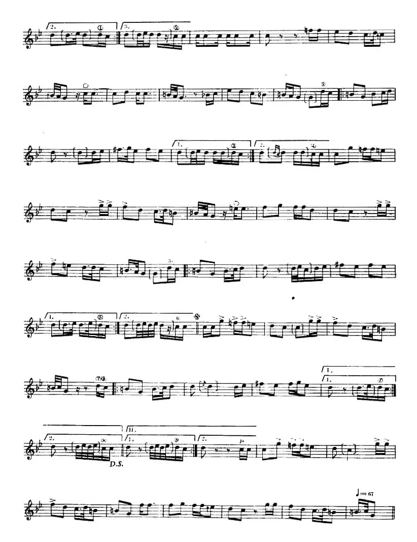 十二木卡姆：Ⅻ 依拉克木卡姆 521——527（主旋律谱）