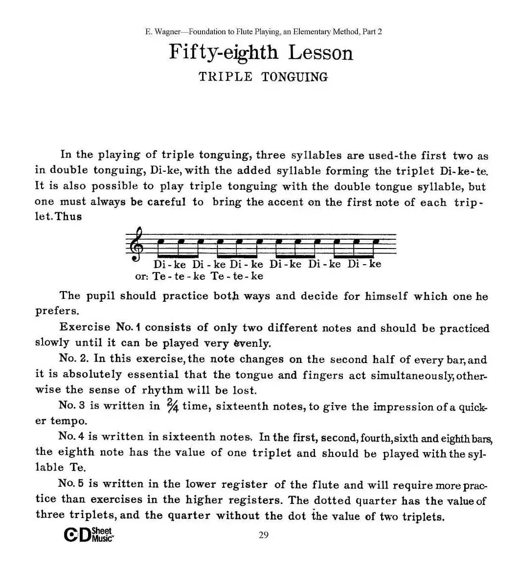 长笛演奏基础教程练习（53—59）