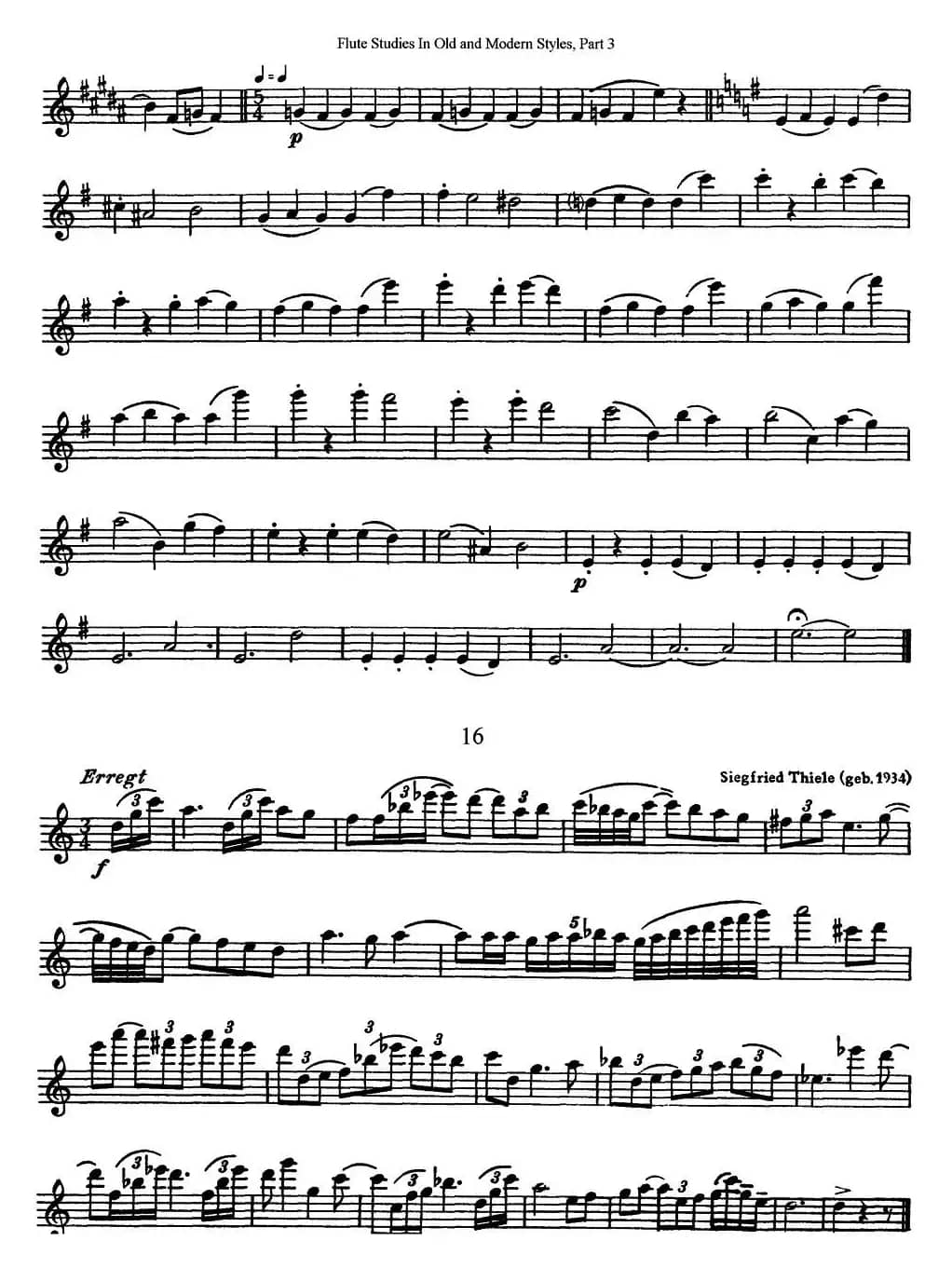 斯勒新老风格长笛练习重奏曲（第三部分）（NO.15-NO.16）