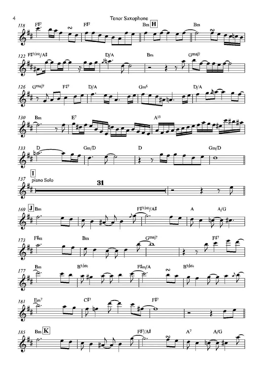 Bossa Real（次中音萨克斯）