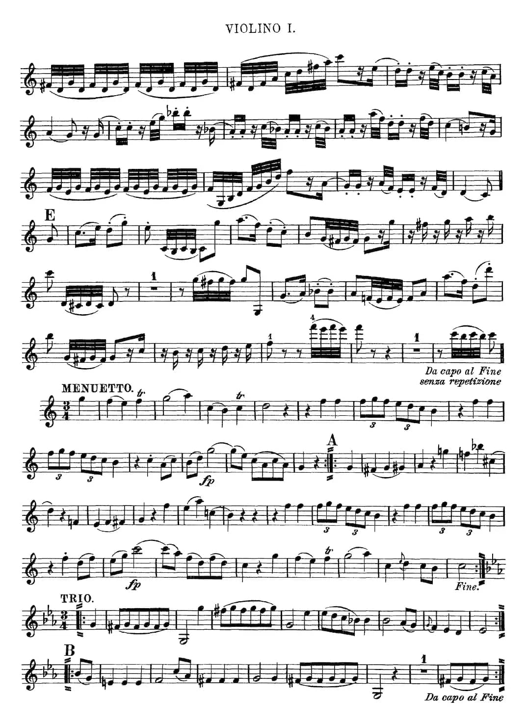 Mozart《Quartet No.10 in C Major,K.170》（Violin 1分谱）