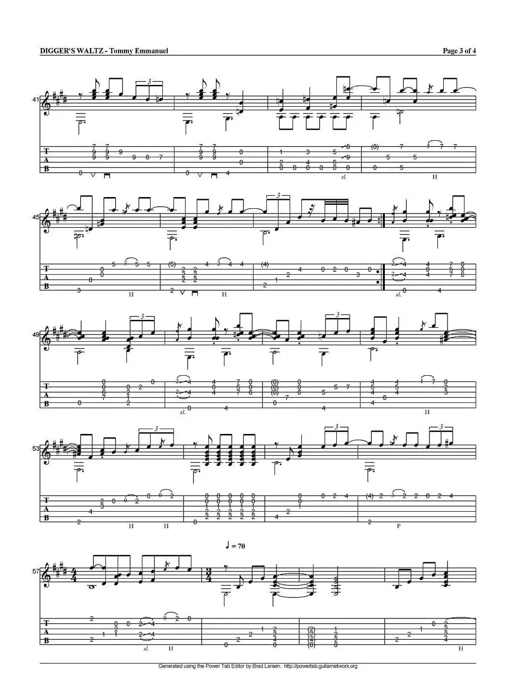 tommy emmanuel：diggers waltz（指弹吉他）