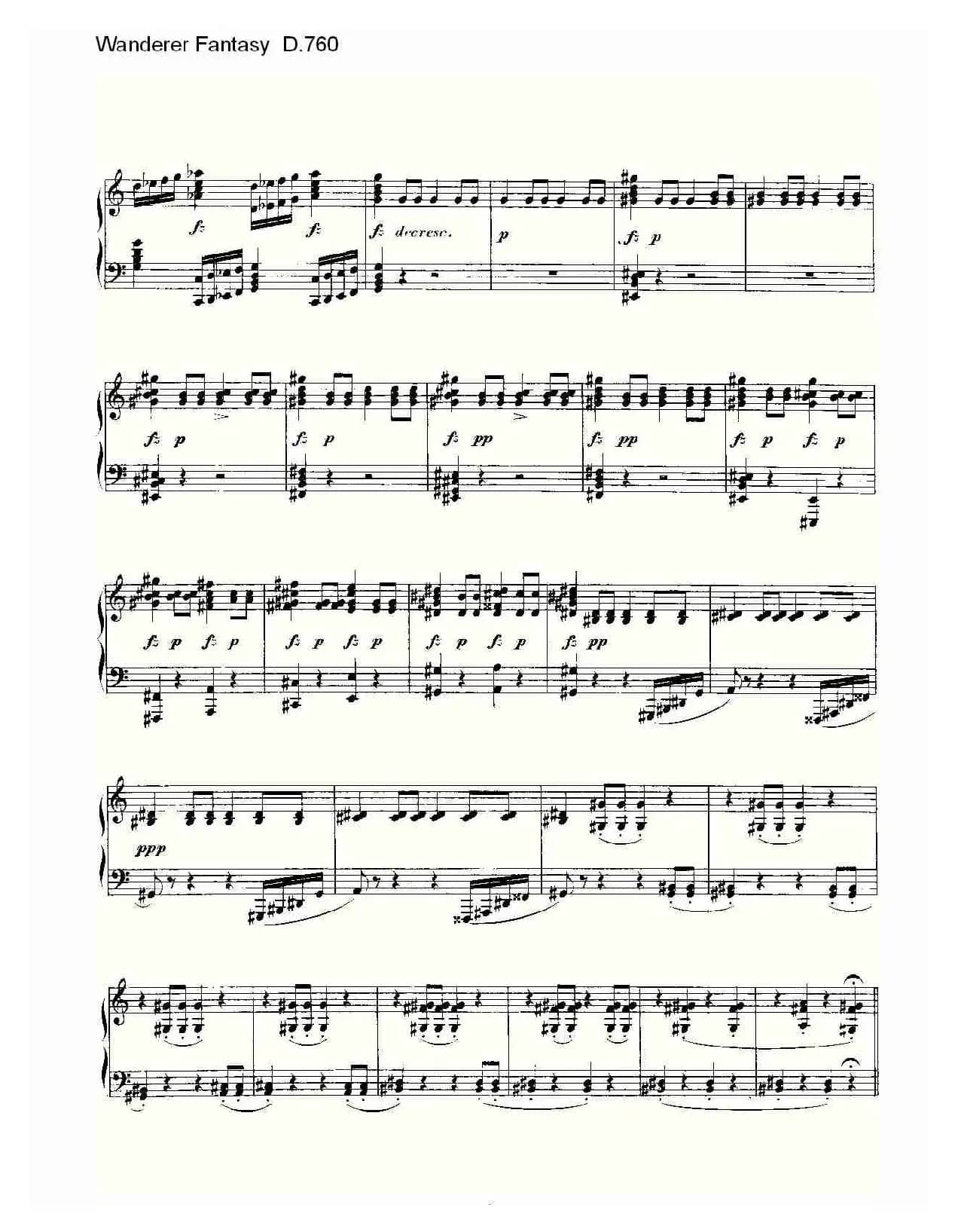 Wanderer Fantasy D.760（幻想的流浪者 D.760）