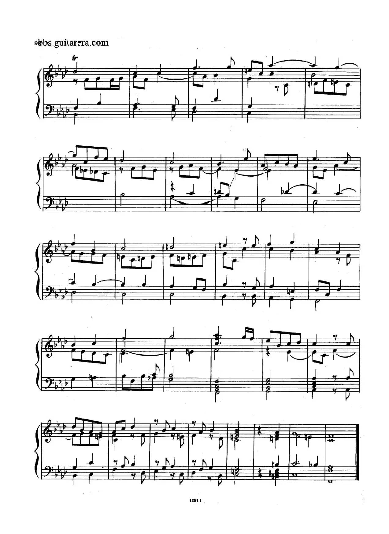 Suite No.8 in f Minor HWV 433（f小调第八组曲）