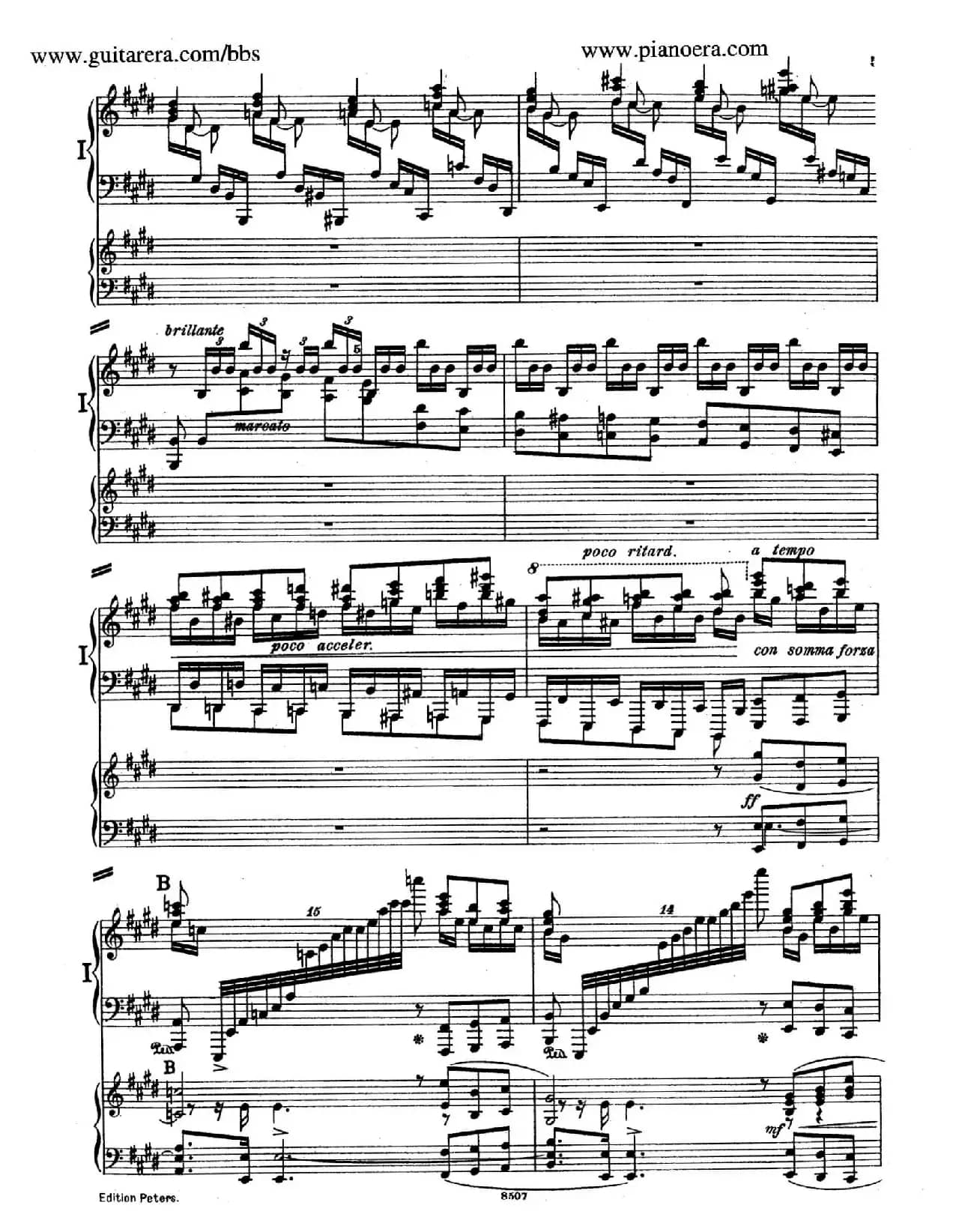 Piano Concerto in E Major Op.59(E大调钢琴协奏曲·双钢琴·第一乐章)