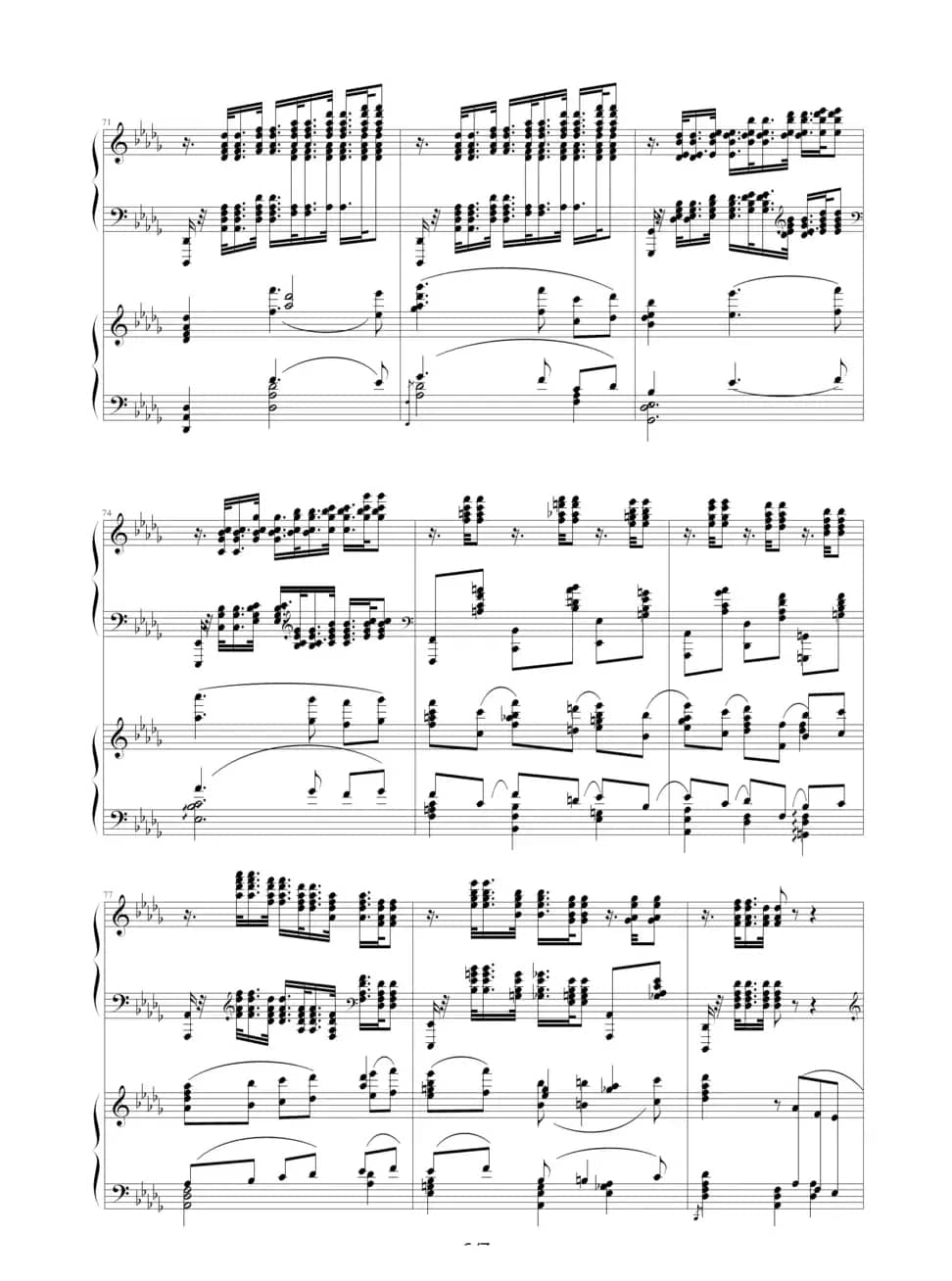 降b小调第一钢琴协奏曲（四手联弹）