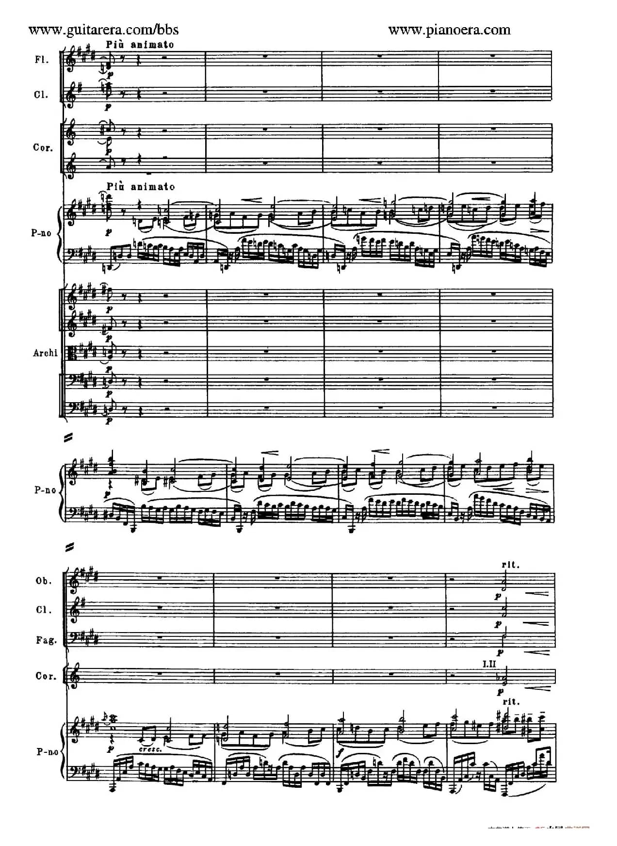 c小调第二钢琴协奏曲 Op.18（第二乐章总谱）