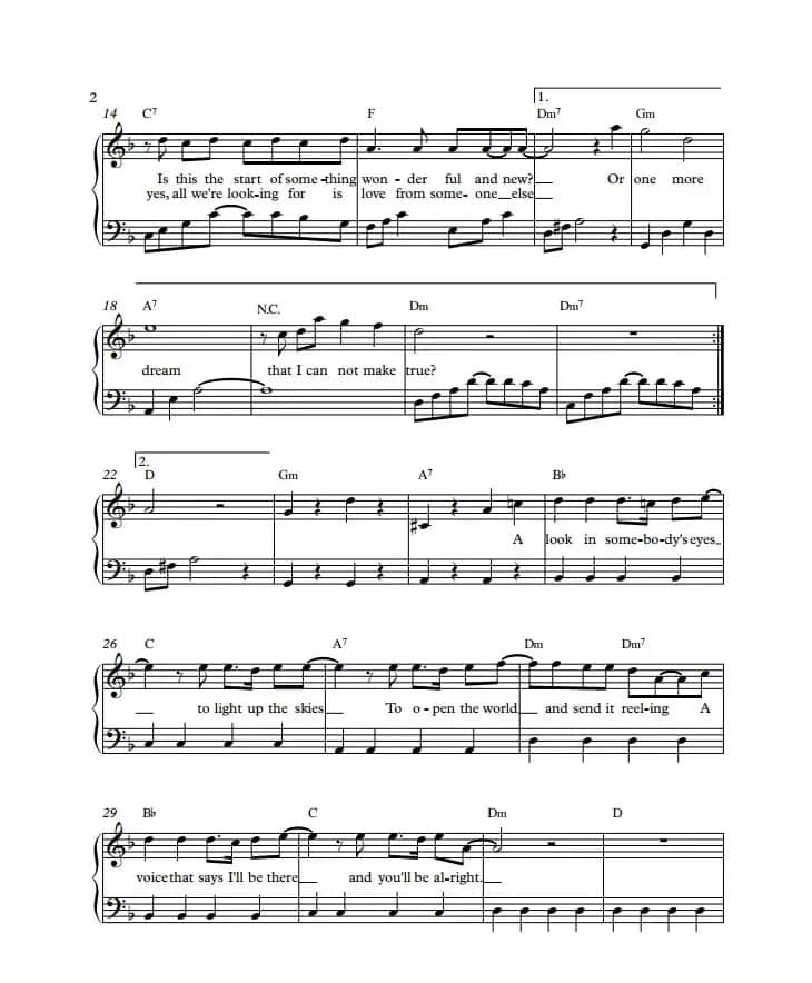 City of Stars（Lala Land）（钢琴弹唱谱）