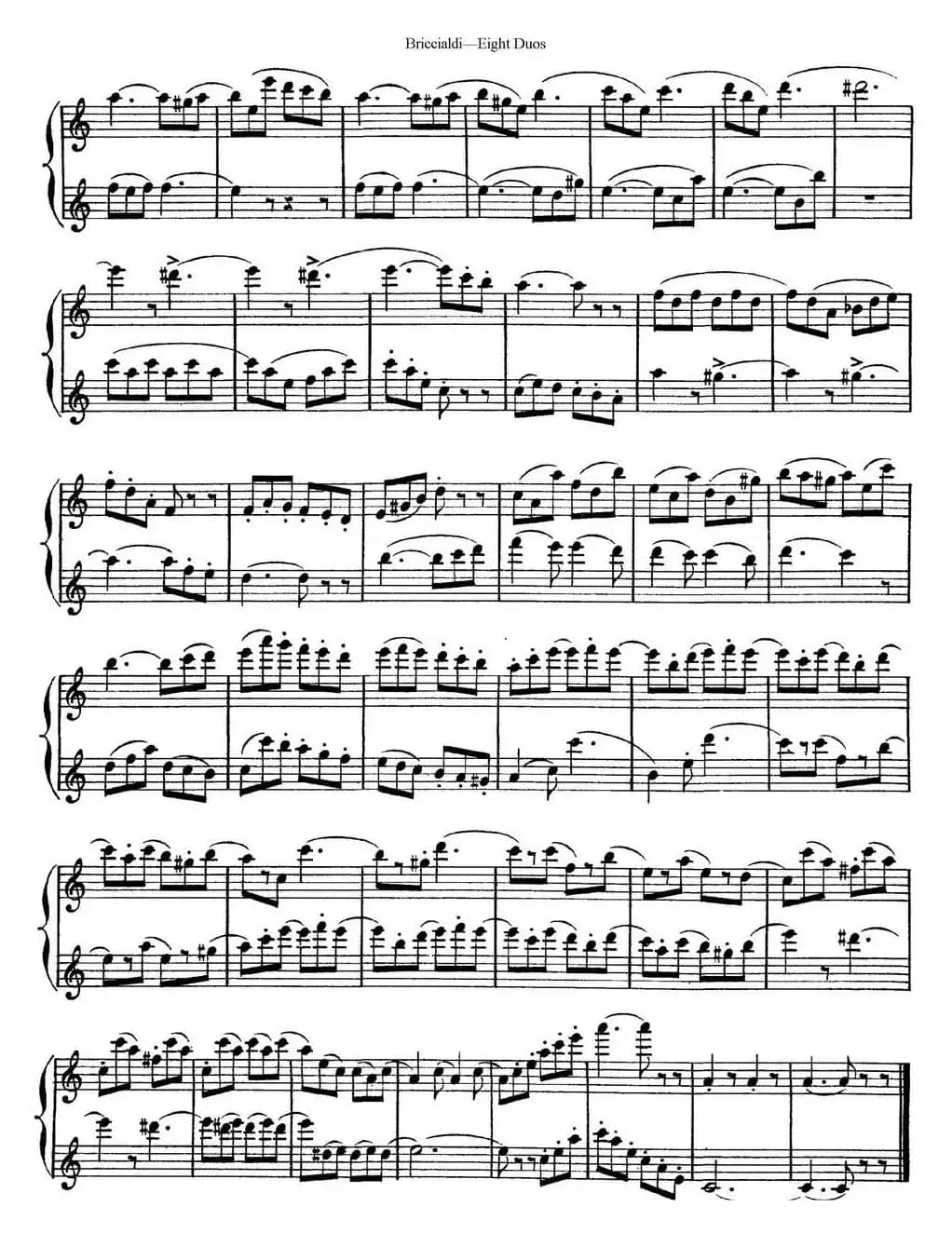 8首博瑞西亚第长笛二重奏（NO.2）