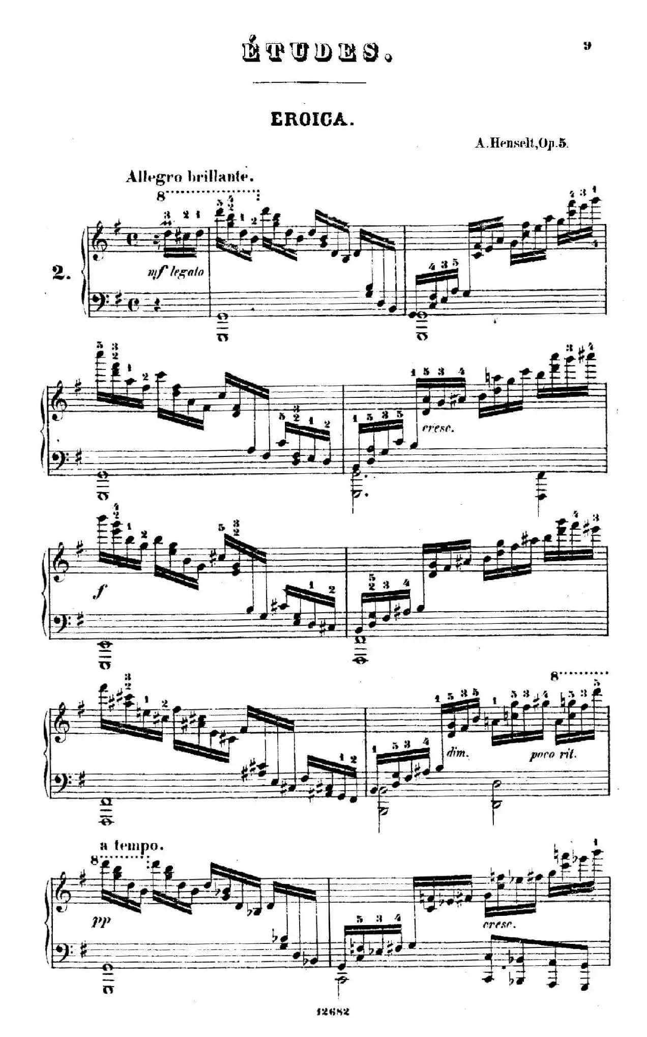 Douze Etudes de Salon Op.5（12首沙龙练习曲·2）