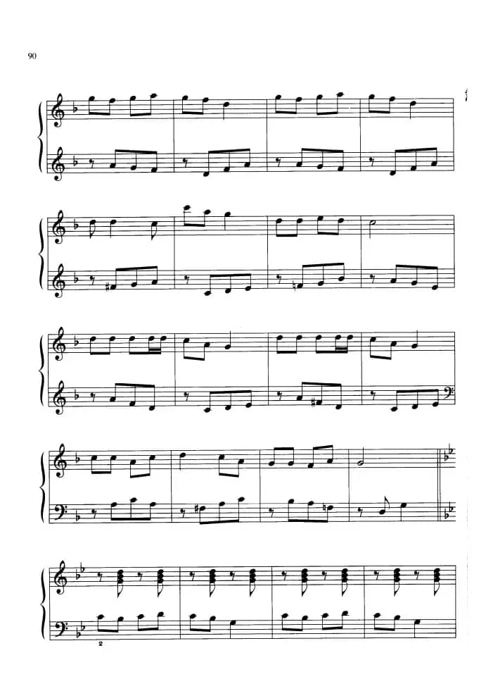 110首中国民歌钢琴小曲集：五朵花儿开