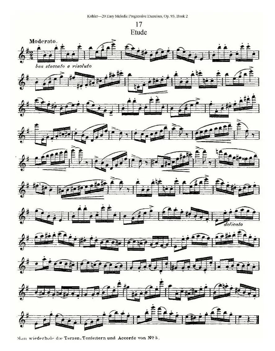 柯勒练习曲作品93号（二）