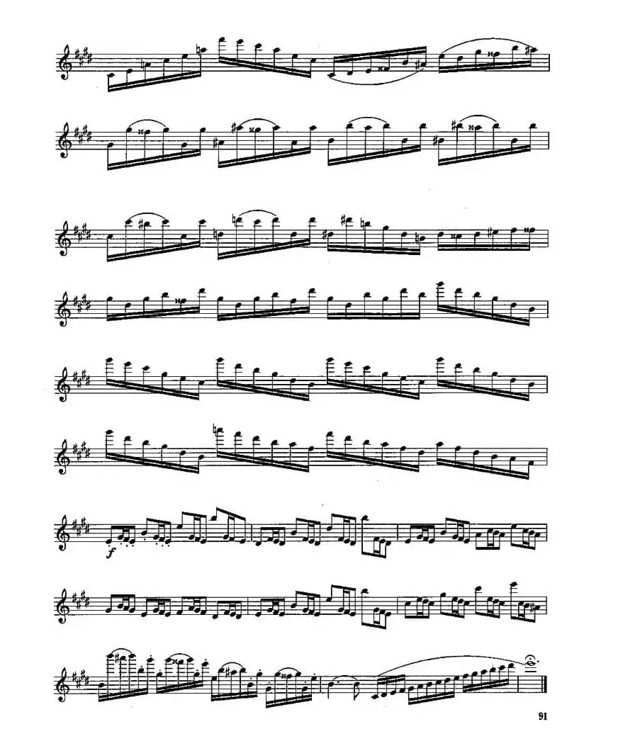 长笛七级考级曲谱（第一、二、三部分）