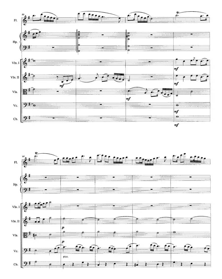 妈妈教我一支歌（长笛+竖琴+弦乐）