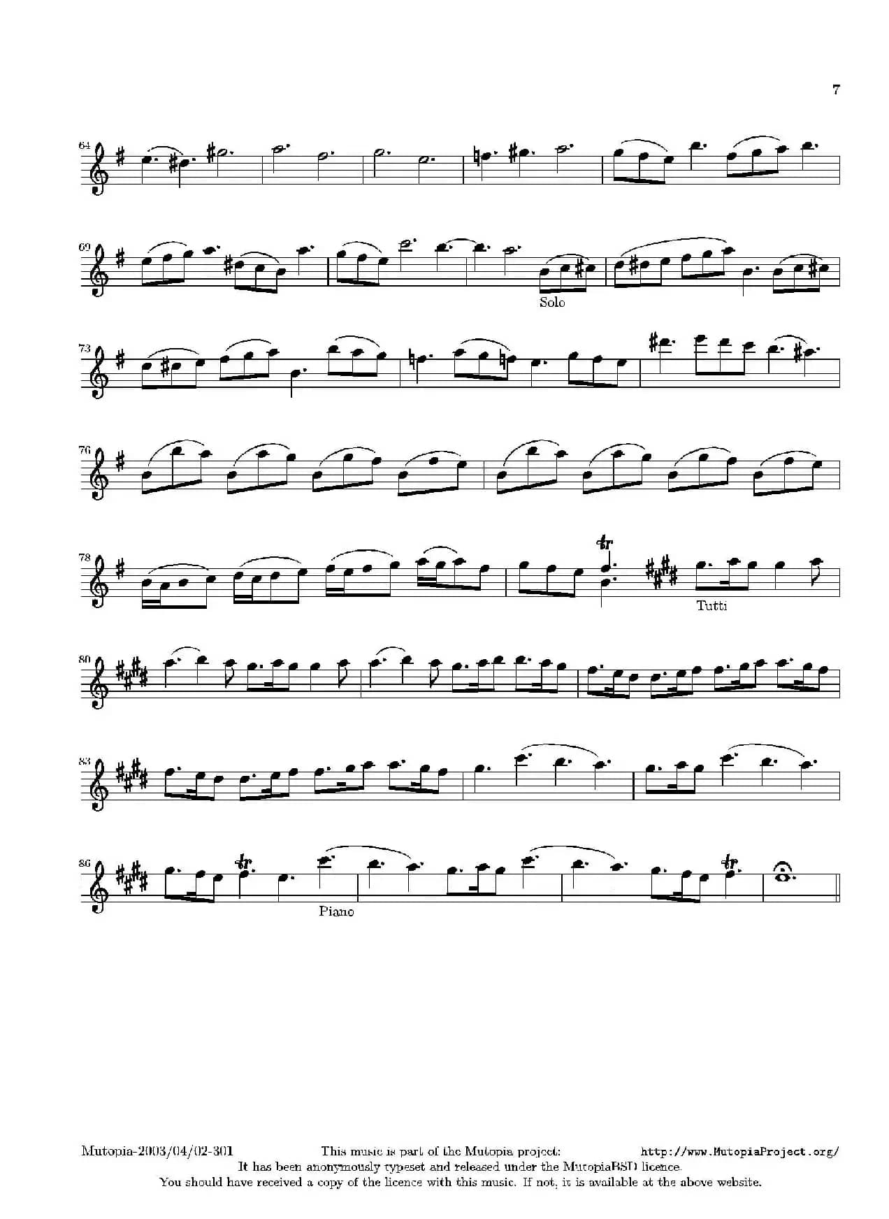 La Primavera·Spring（四季·春）（小提琴分谱）