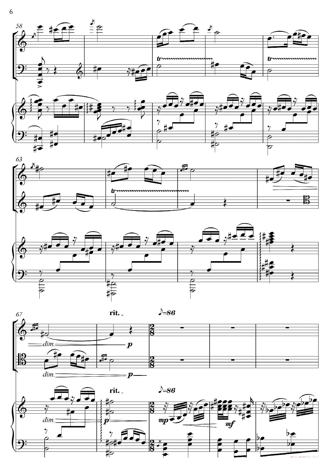 山花烂漫（为小提琴·大提琴·钢琴而作）（For Violin Violoncello And Piano）