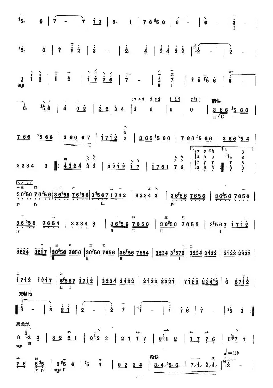 柳琴考级曲目十级：塔吉克舞曲