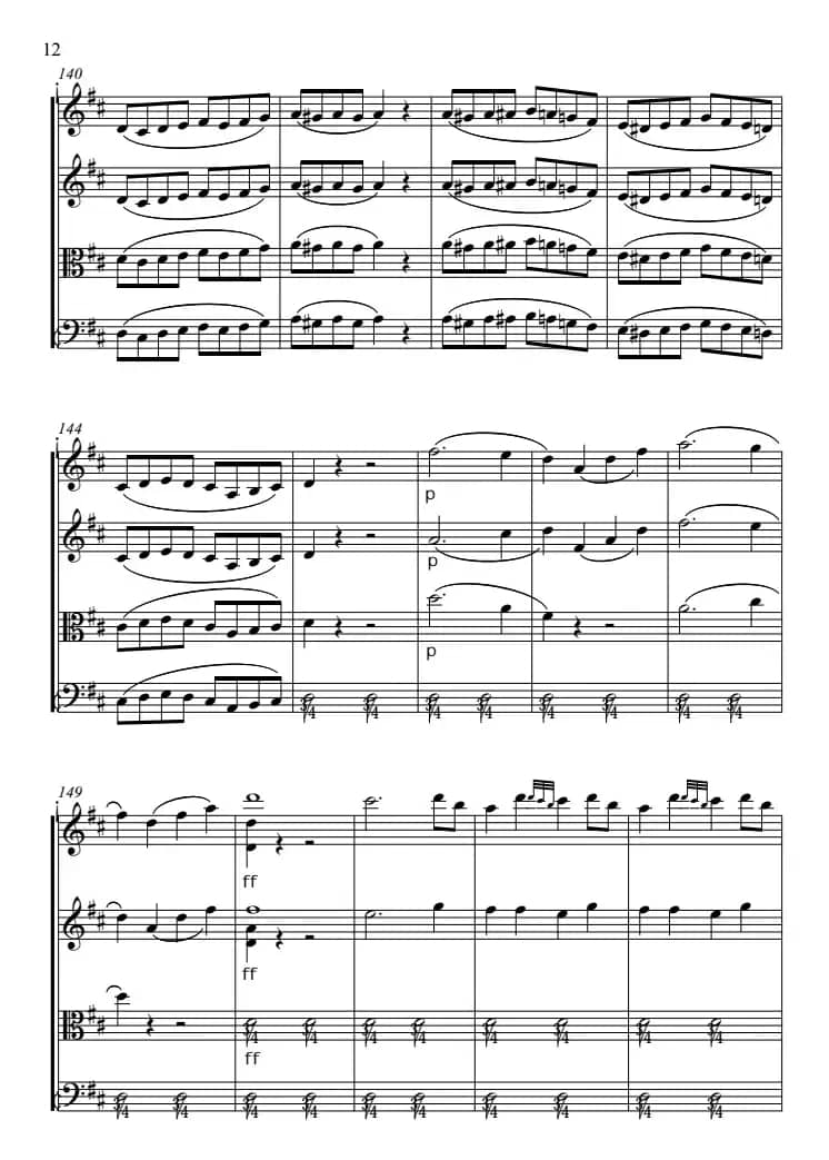 费加罗的婚礼（弦乐四重奏）