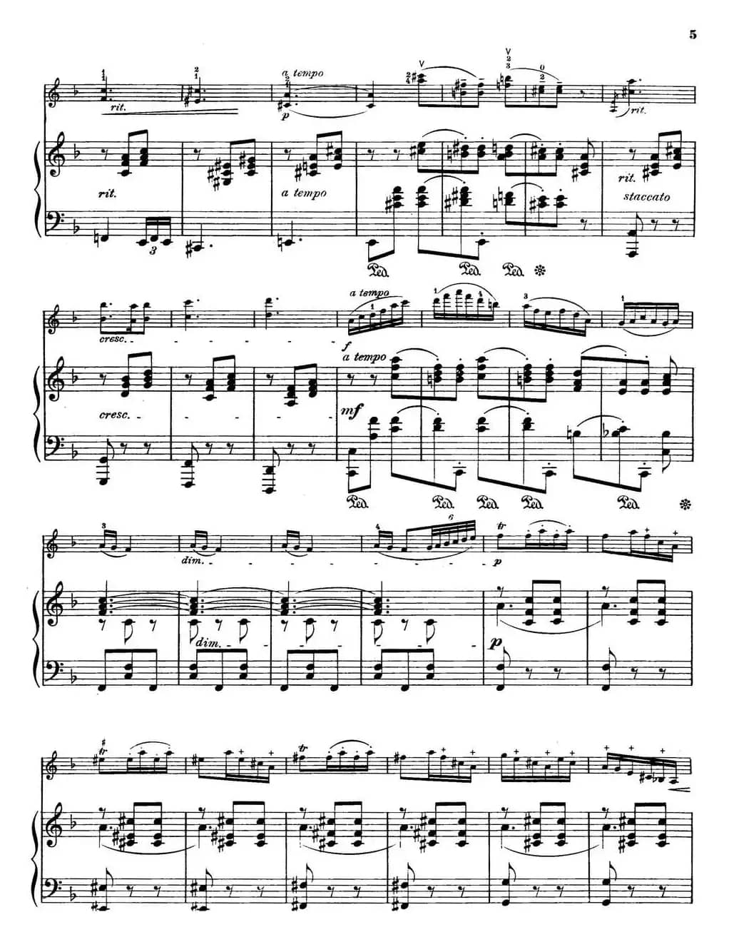 Serenade（Rachmaninoff作曲版、小提琴+钢琴伴奏）