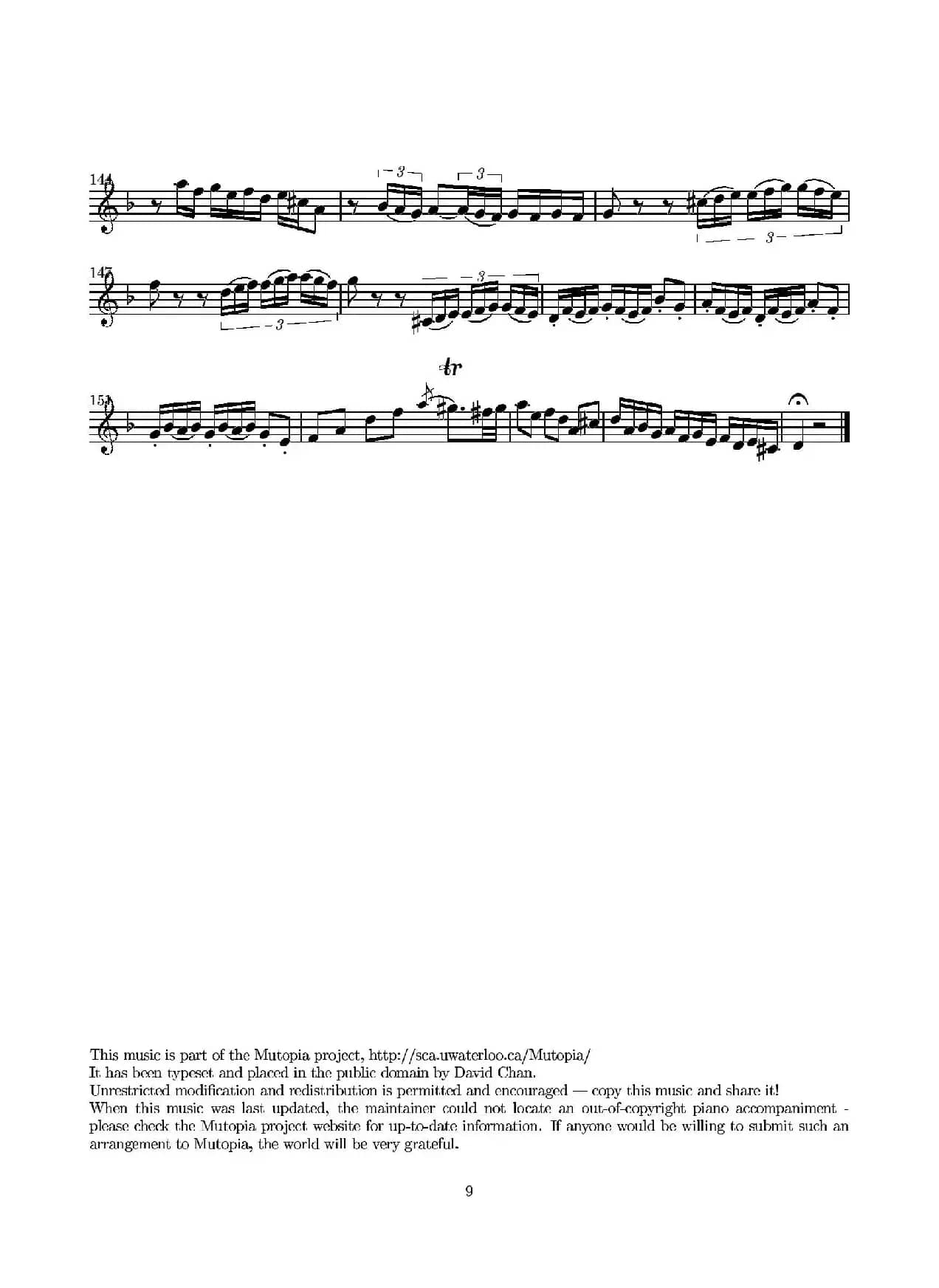 D小调无伴奏协奏曲（第二·独奏小提琴分谱）