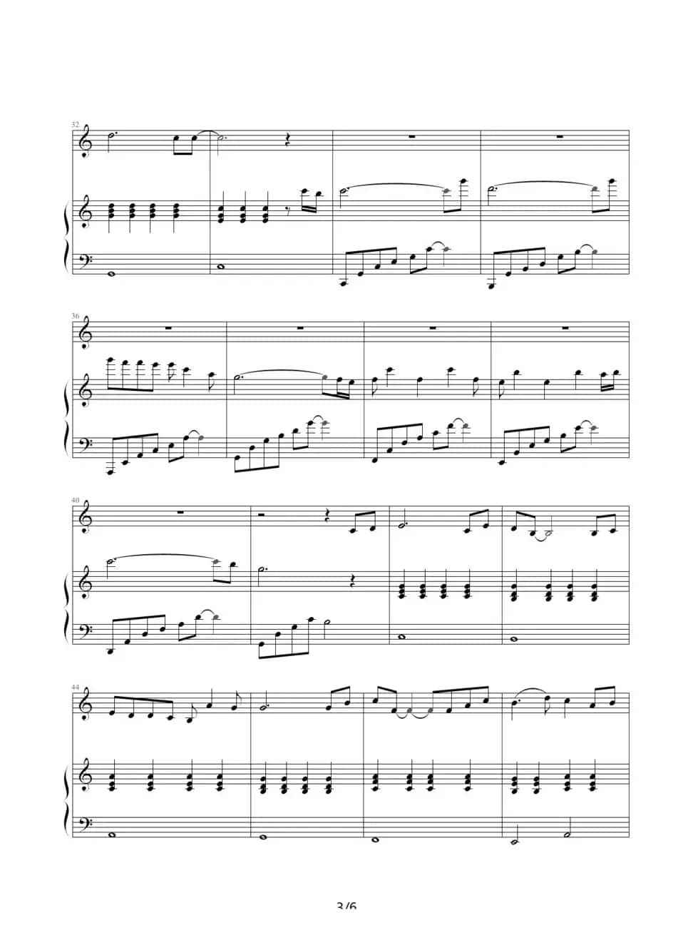 冰封的记忆（钢琴伴奏谱）