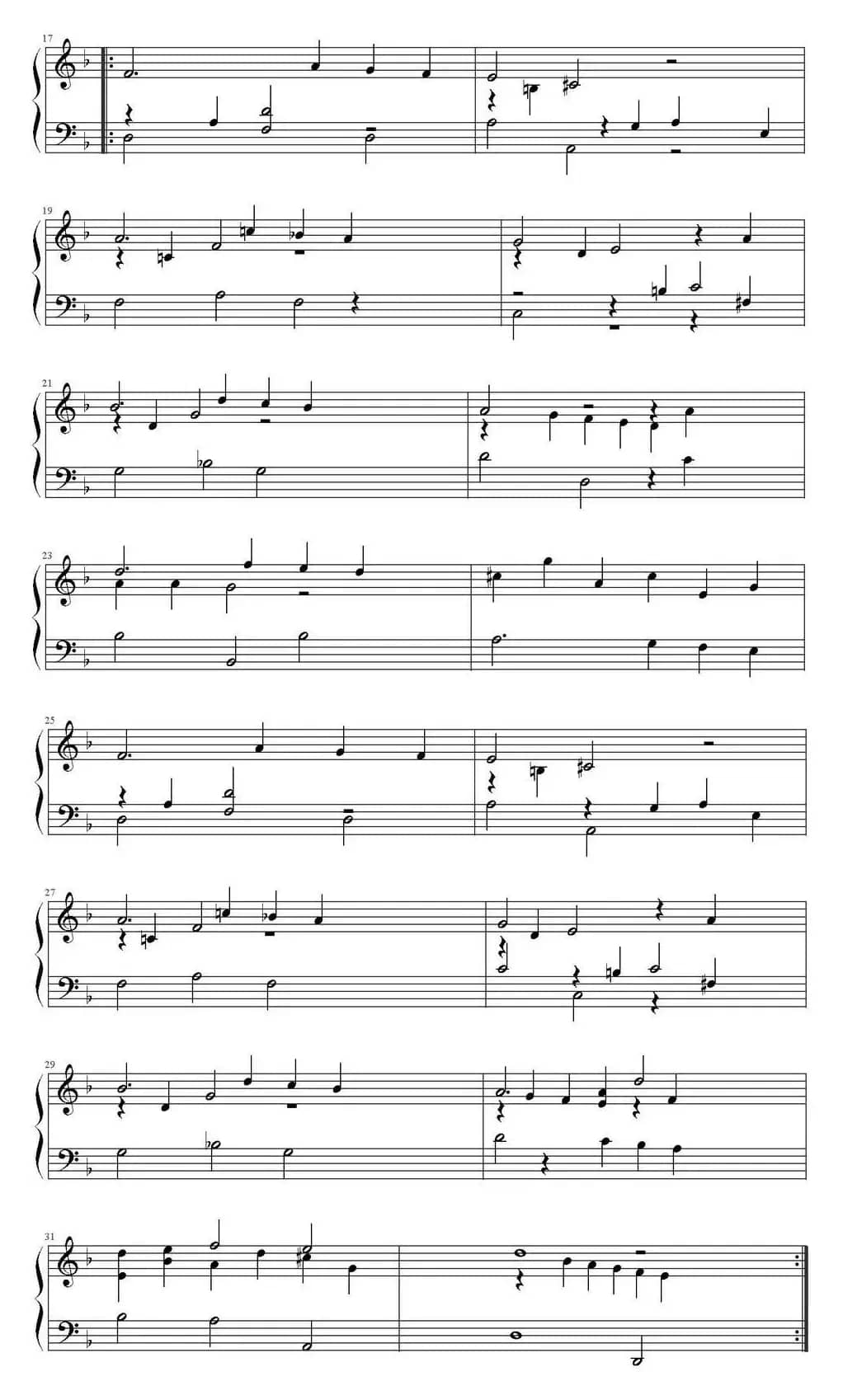 萨拉班德（选自《D小调组曲》）