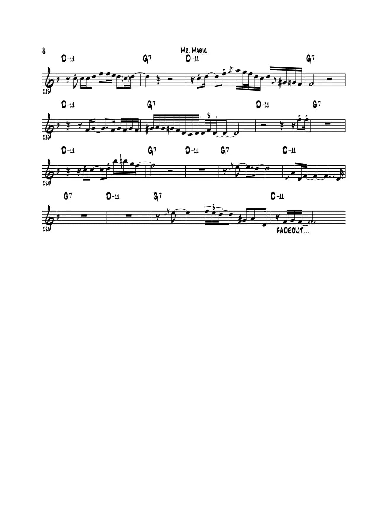 Mr Magic（次中音萨克斯）