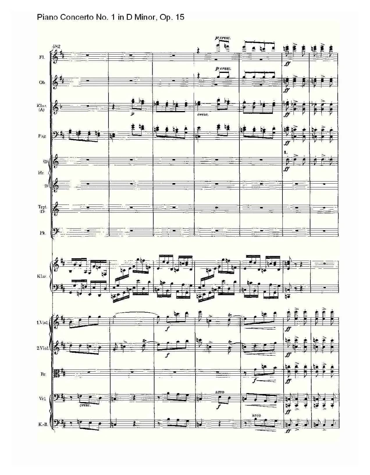 D小调钢琴第一协奏曲, Op.15第三乐章（二）