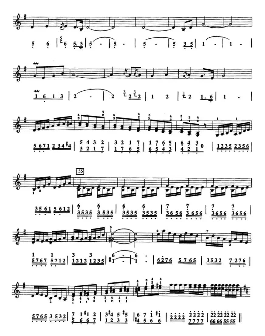 打虎上山（口风琴、线简谱混排版）