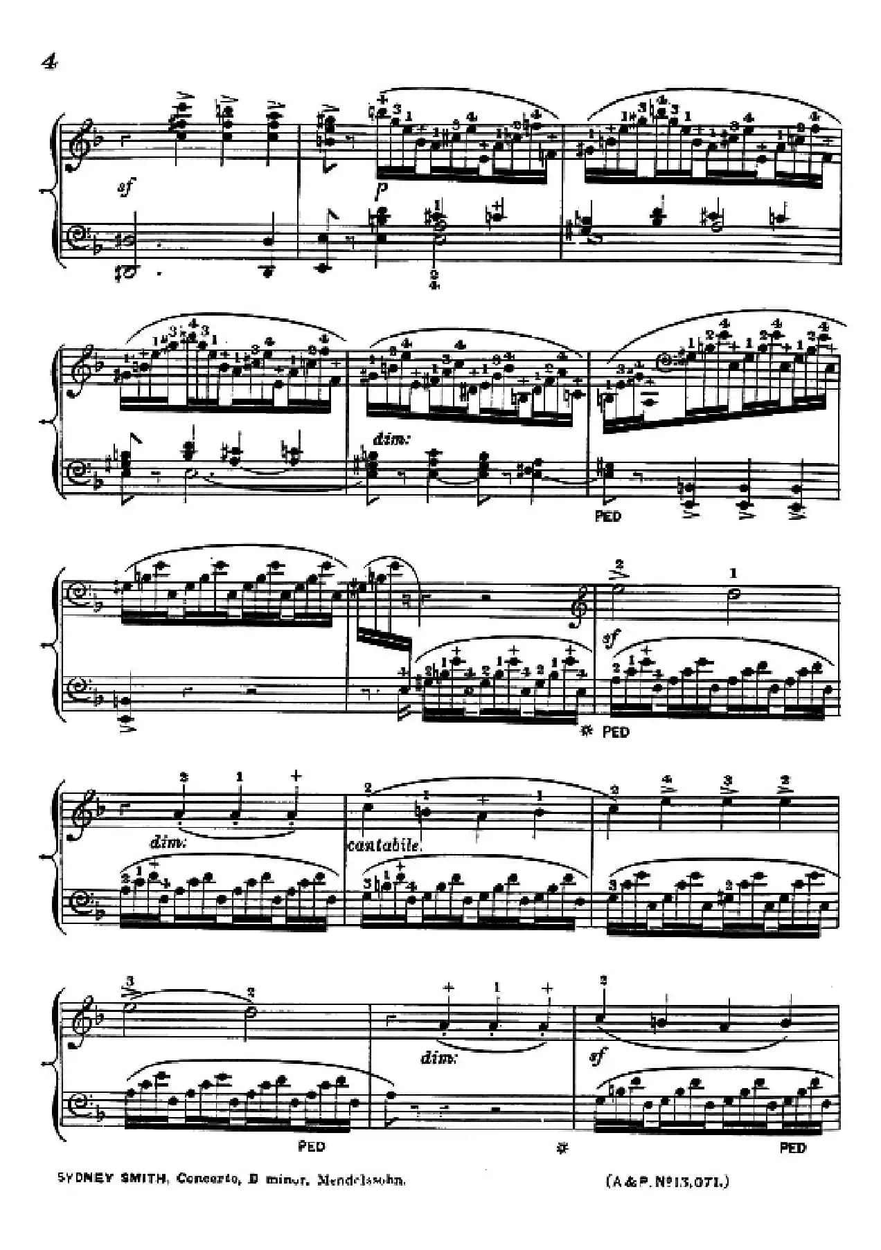 d小调第二钢琴协奏曲(钢琴独奏版)