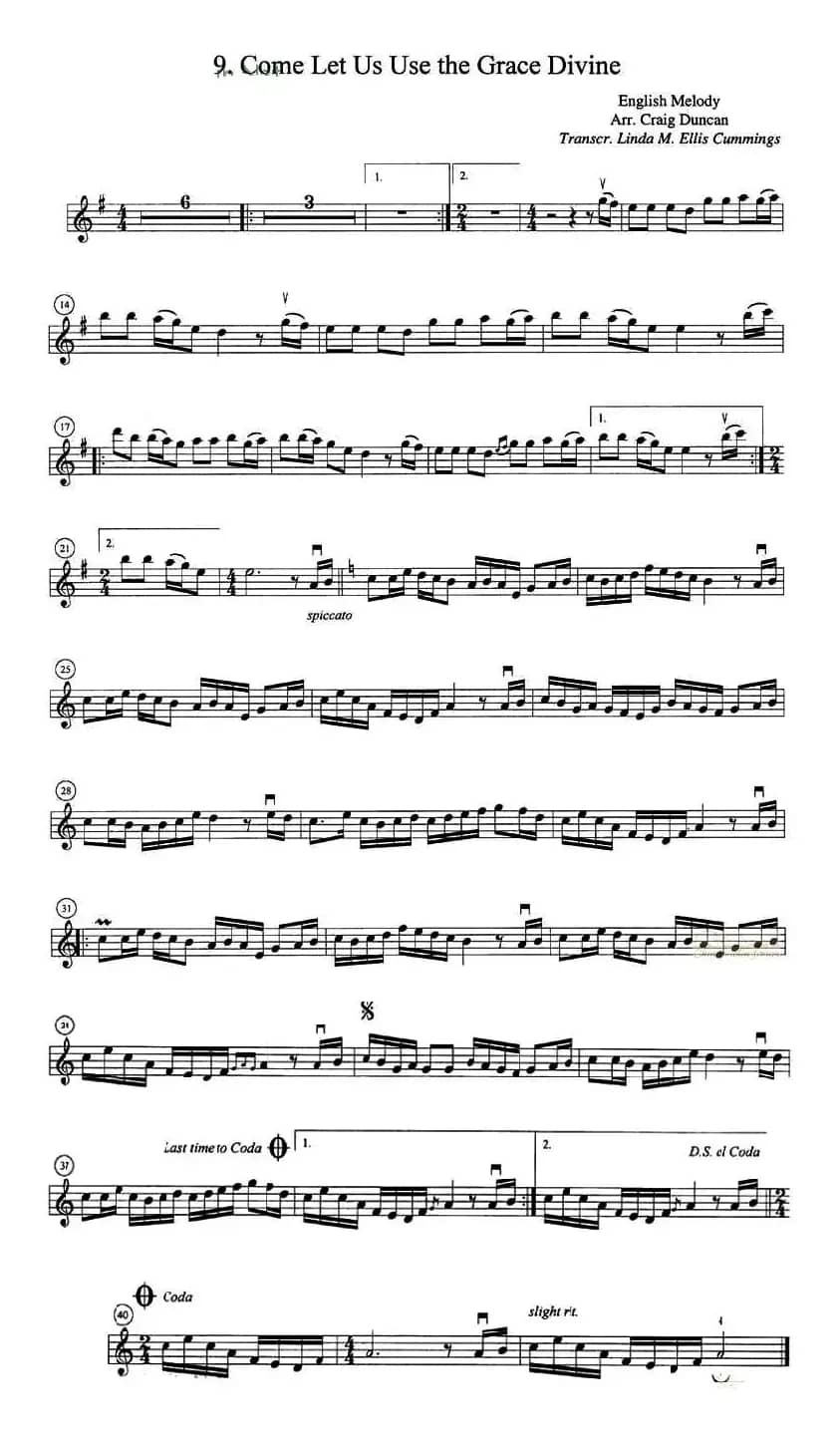 Come Let Us Use the Grace Divine