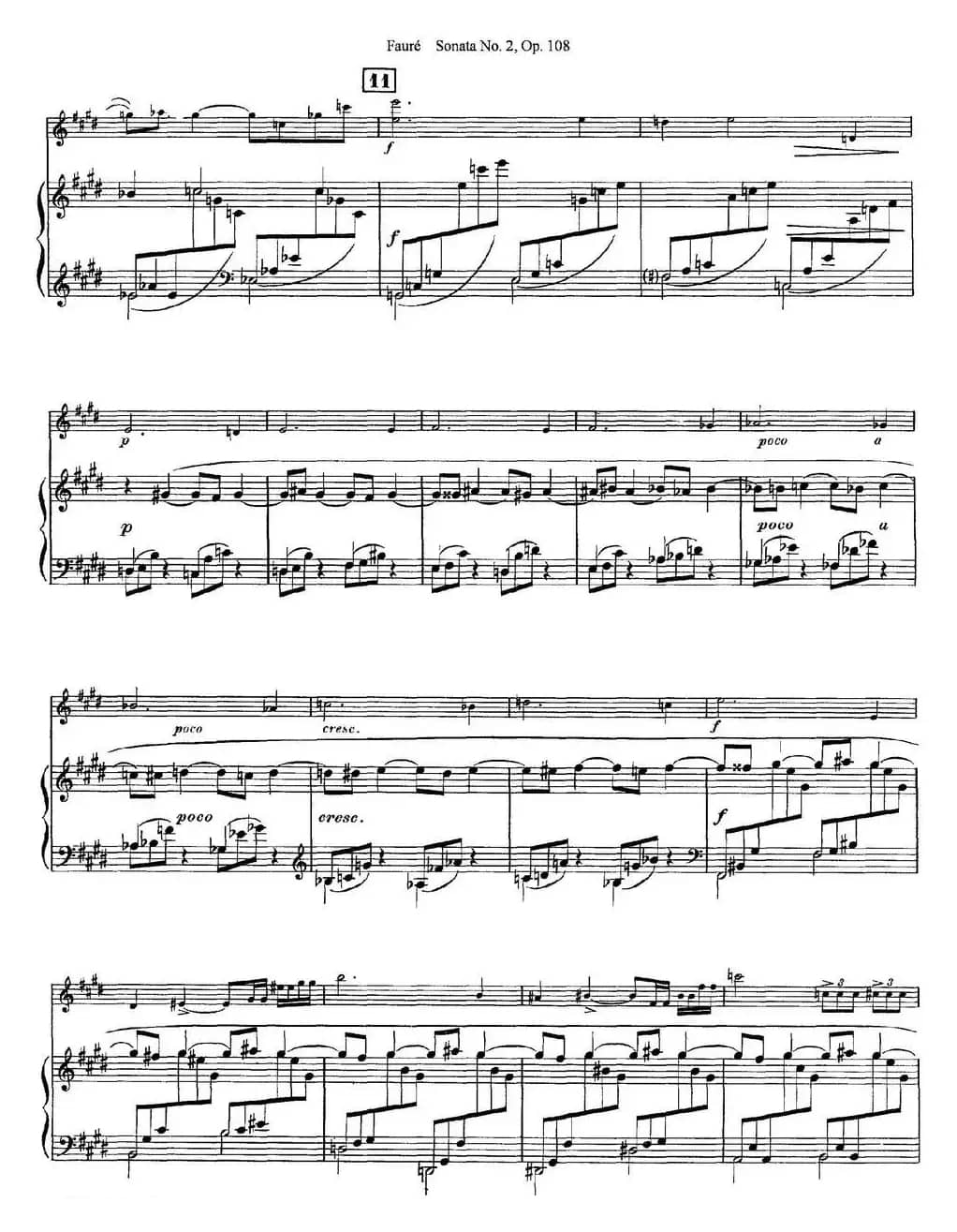 Violin Sonata No.2 Op.108（小提琴+钢琴伴奏）