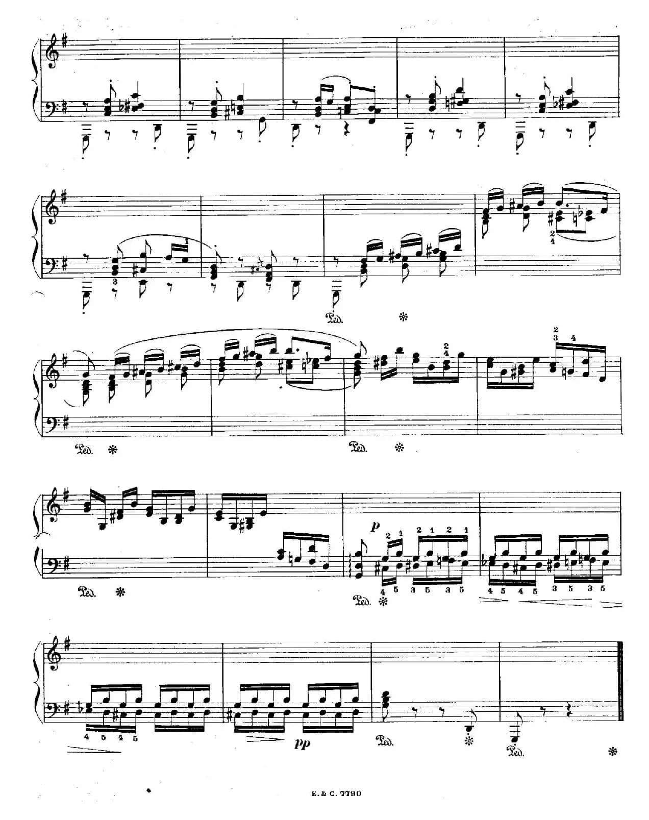 12 Etudes For The Left Hand Op.92 No.7(12首为左手而作的钢琴练习曲)